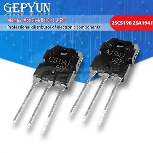 4PCS 2pairs 2SC5198 2SA1941 TO3P (2PCS A1941 + 2PCS C5198) TO-3P Transistor original authentic