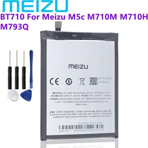 Meizu 100% Original 3060mAh BT710 Battery For Meizu M5c M710M M710H M793Q Blue A5 Phone High Quality Battery+Tracking Number