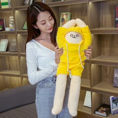 2 colour Funny Banana Man Figure Toy Stuffed Hooded Sweater Boy Man Doll Boyfriend Hug Toys of Girl Present