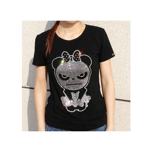 2pc/lot panada Flatback rhinestones design hot fix iron on crystal transfers design hot fix rhinestone motif patches