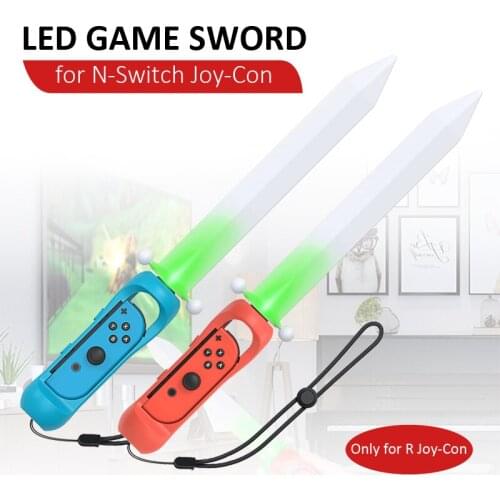 2021 New LED Game Sword for Nintendo Switch Joy-Con Hand Grip Sword Support The Legend of Zelda/ Skyward Sword HD Games