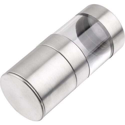 50 pcs Fashion Hot Novetly Home Kitchen Tool High Quality Manual Stainless Steel Salt Pepper Mill Spice Sauce Grinder Silver