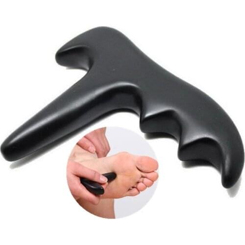 5A grade black color Si Bin Bian stone massage guasha kit point massage cone tupe 1 100% original foot massage backpain backache