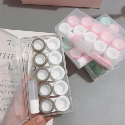 6 Pairs Contact Lens Case Eye Contact Lens Box Women Travel Contact Lenses Case Leakproof Container Lenses Box For Display Box
