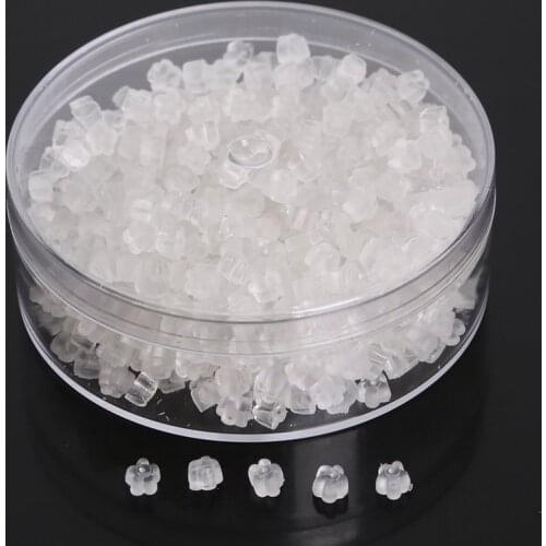 600pcs High Quality Flowers Earring Back Plug Earring Settings Base Settings Rubber Ear Studs Back For DIY Earring (Contain Box)