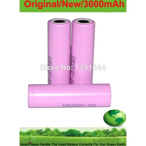 Free shipping!! 4PCS/LOT 3.6V INR18650-30Q 18650 3000mAh Continuous15A Li-ion battery for Samsung