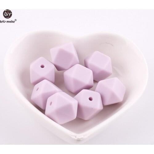 Lets make Silicone Hex/Octagonal Beads Baby Teething Bracelet Organic Silicone Teething Baby Accessories DIY Necklace Teether