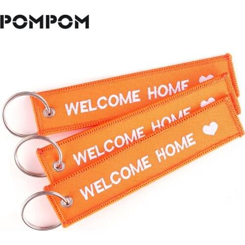 Designer Keychain for Motorcycles and Cars Welcome Home Keychains for KTM Mens Gifts Embroidery Biker Lover Key Chain 3 PCS/LOT