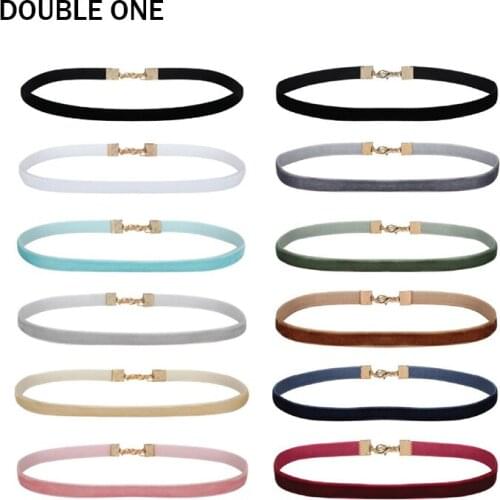 Женские бархатные чокеры Double One China At AliExpress