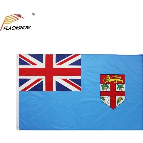 Flagnshow Fiji Flag One Piece 3X5 FT Hanging Fijian National Flags Polyester Indoor/Outdoor for Decoration