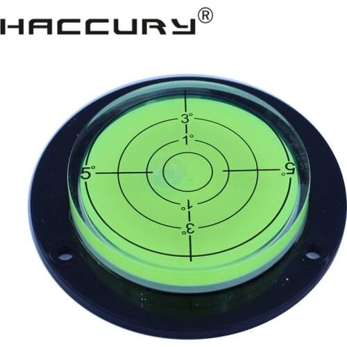 HACCURY Round Bubble Level Spirit Bubble Degree Mark Surface Level Circular Measuring Meter Size 80x60x13.5mm