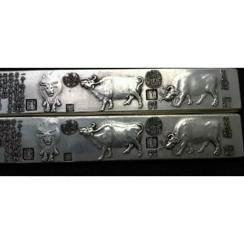 Las cuatro joyas del becario" cobre dorado plata pisapapeles peso los cinco Niutu "Bellas Artes y artesanía