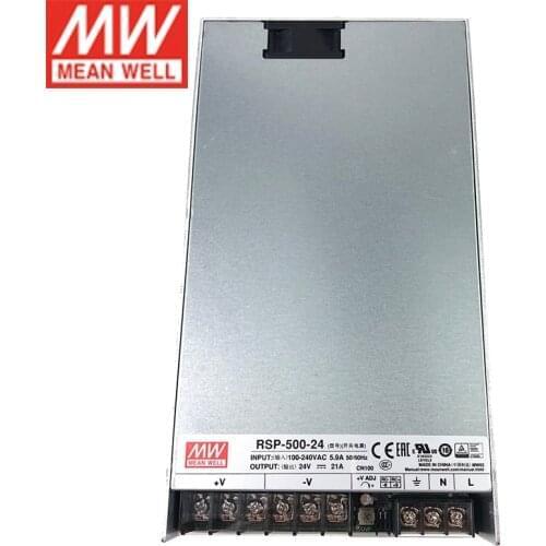 MEAN WELL RSP-500 Switching Power Supply 3.3V 5V 12V 15V 24V 27V 48V DC 500W Meanwell Transformer PFC LED display power supply