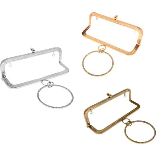 Metal Purse Frame Clutch Handle Bag L Shape Kiss Clasp Lock Handmade DIY Clutch Bag Handbag and Purse Making