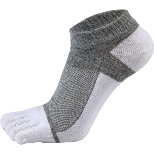 Pure Cotton Five Finger Socks Mens Sports Breathable Comfortable Shaping Anti Friction Mens Cotton Socks With Toes EU 38-44