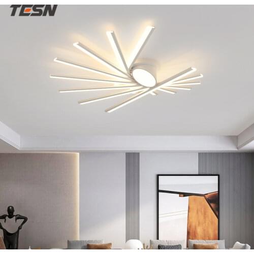 New simple and atmospheric living room lamp modern bedroom lamp Nordic fan-shaped lamp creative personality led ceiling lamp