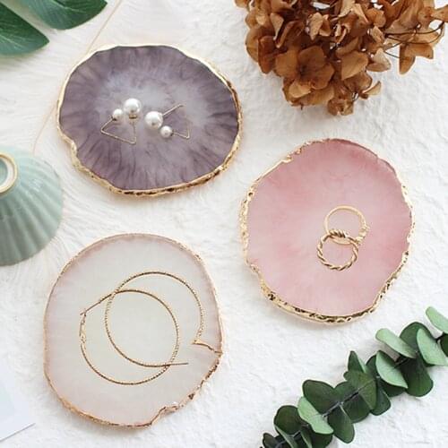 Resin Jewelry Display Board Necklace Ring Earring Display Painted Palette Tray Jewelry Stand Storage Box Decorative Jewelry