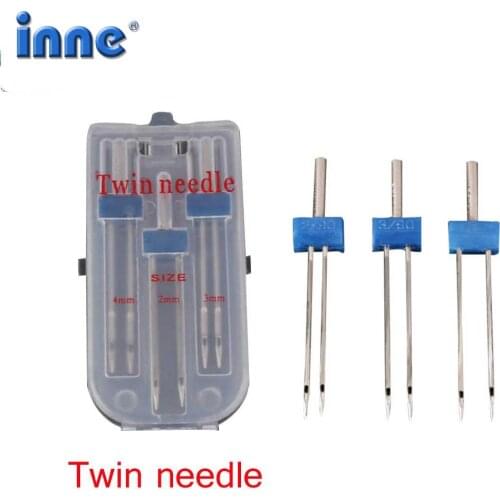 INNE Double Twin Needles Wrinkled Sewing Accessories Presser Foot for Sewing Machine Size 2/90 3/90 4/90 multifuctional fittings