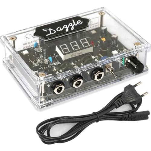 Professional Transparent Dazzle Tattoo Power Supply Double Digital Permanent Tattoo Power For Makeup Machine Liner Shader