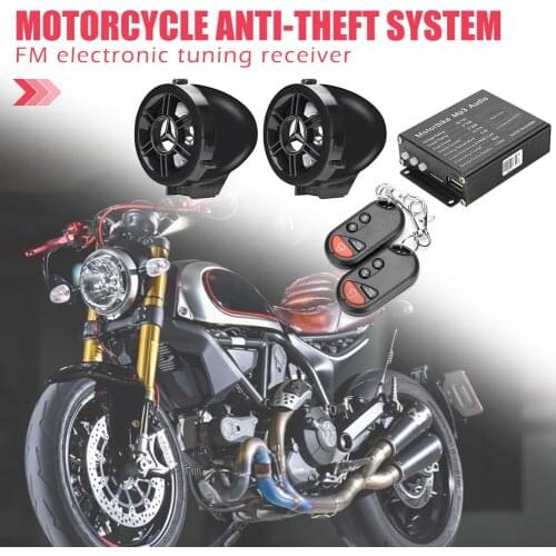 Motorcycle Anti Theft Alarm MP3 FM Radio Bluetooth-compatible Speaker System Classic Colors Simple Enduring Sound System
