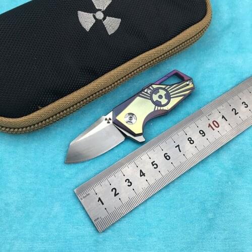 LEMIFSHE JK5313 Flipper folding knife s35vn steel blade titanium alloy handle outdoor camping hunting kitchen fruit knife EDC to