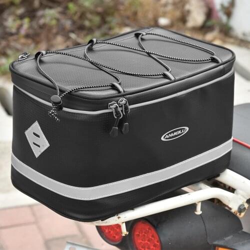 Commuter Saddle Bag with Waterproof Rain Cover Bike Trunk Bag 7L Bicycle Rear Bag Water Resistant Bike Rack Panier