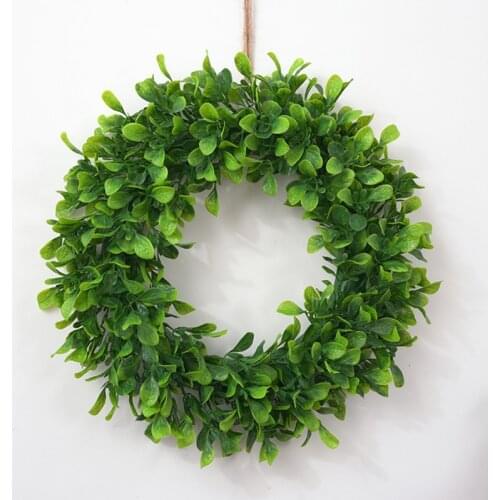 Artificial Green Plant Garland Simulation Green Plant Garland Home Office Decoration Eucalyptus Leaf Wreath 42cm Home Decor