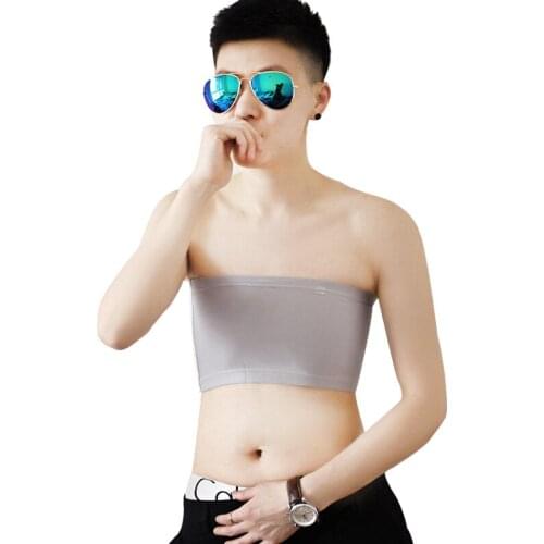 S-6XL Strapless Chest Binder Tomboy Trans Lesbian Ftm Flat Breast Shaper Vest Women Bustier Corset Tank Tops Cosplay Undershirt