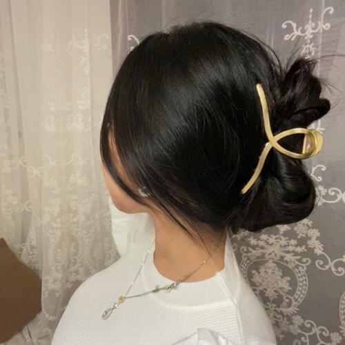 Women Alloy Claw Clip Large Barrette Aleck Leisure Hair Clips Ponytail Hairgrip Elegant Hair Accessories For Women Headdress