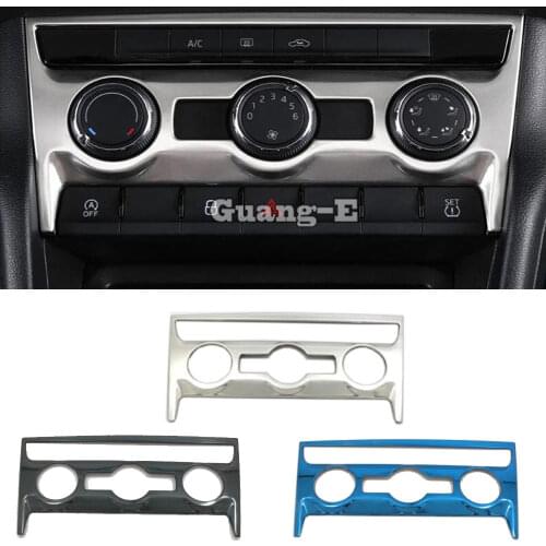 For Skoda Karoq 2017 2018 2019 2020 Car Knob Panel Console Temperature Air-Condition Volume Navigation Switch Trim Frame 1pcs