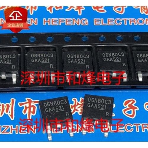 10PCS 06N80C3 SPD06N80C3 TO-252 100% New&original