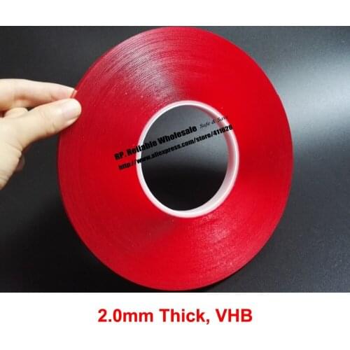 2.0mm Thick, (10mm~40mm wide Choose*16 meters) VHB Clear Foam Double Sided Adhesive Acrylic Tape for Acrylic Panel, Glass, Joint