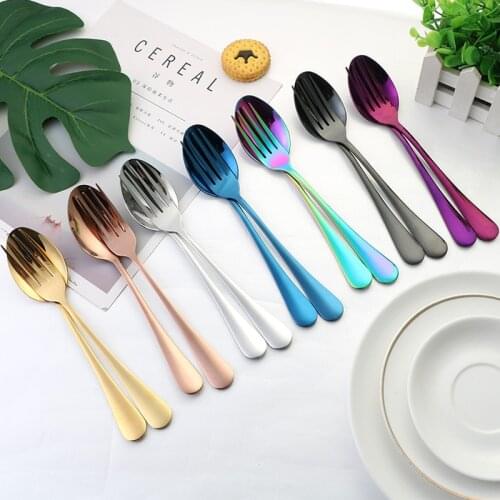 2019 Stainless Steel Cutlery Set Spoon Folk Knife Flatware Set Japanese Style Tableware Suit Dinnerware Set Silverware Gift