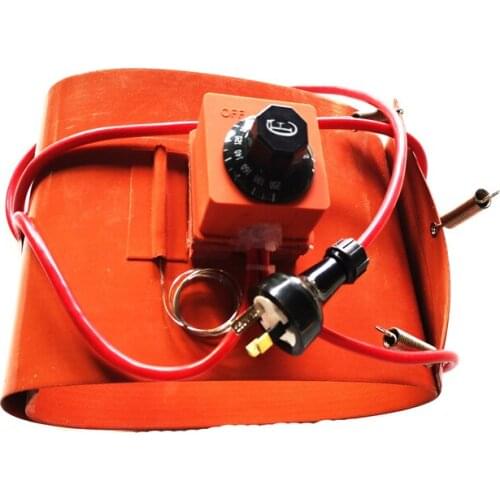 230V 300W 200*1170*1.5mm LP gas tank heater Silicone Rubber Heater dial thermostat on pad 2000mm lead wire with 3 pins plug