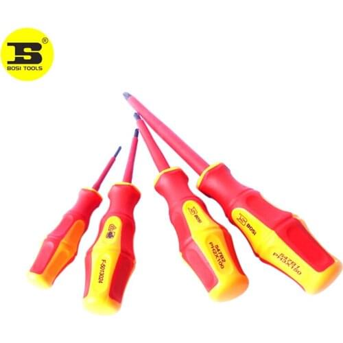 4PC mixed size BOSI Magnetic VDE Insulation PH screwdrivers 1000v electrician tools