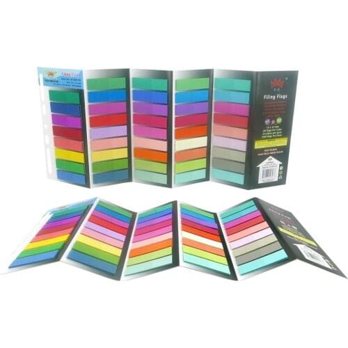 4A Sticky Notes Flags Set,Neon Color Page Marker Index Label, Transparent Tabs,12x44mm, 1760 sheets total, 4A 60144x2