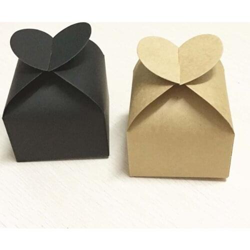 50PCS/Lot Kraft Craft Paper Jewelry Pack Boxes Small Gift Box For Biscuits Handmade Soap Wedding Party Candy Packaging Box