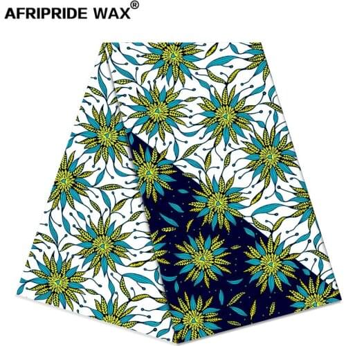 African ankara fabric high quality wholesale african flower 100% cotton real wax brocade fabric for clothing A18F0638