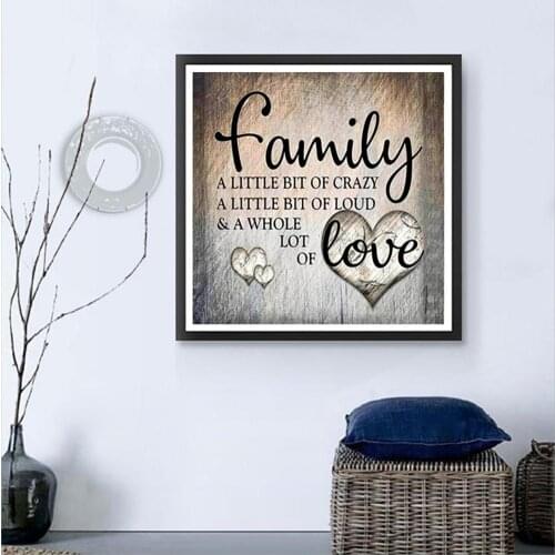 DIY 5D Full Drill Diamond Painting Kits Family Diamond Embroidery Kits Number Painting Kits Home Decor