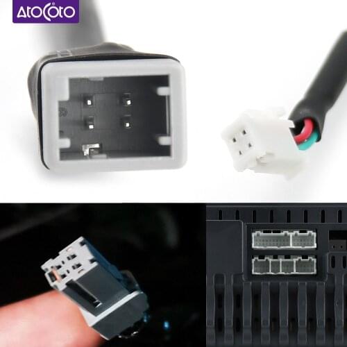 Car 4 Pin to USB Adapter Connector for Toyota Camry RAV4 Sienna Radio GPS Android Audio Keep Original USB