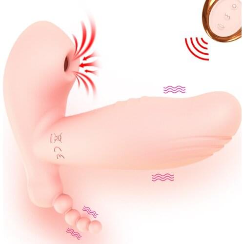 3 IN 1 Wireless Panties Vibrator Sex Toys for Women Vaginal Anal Orgasm G Spot Clitoris Stimulator Wearable Sucking Dildo