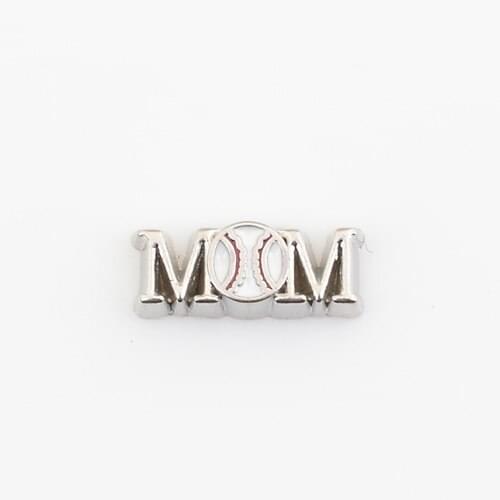 BASEBALL MOM, Floating charms,Fit floating charm lockets, FC0338