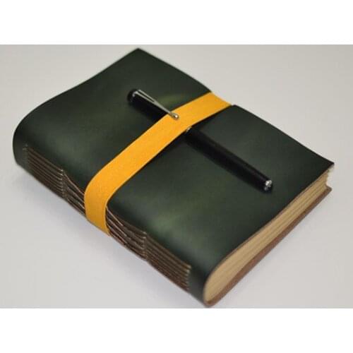 B6 Manual Cowhide Note Book,Genuine Leather European Cowhide Notepad