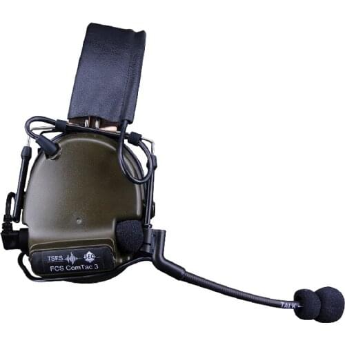 Best selling FCS comtac3 noise reduction tactical communication headphones, C3 walkie talkie earphone group shooting earmuffs