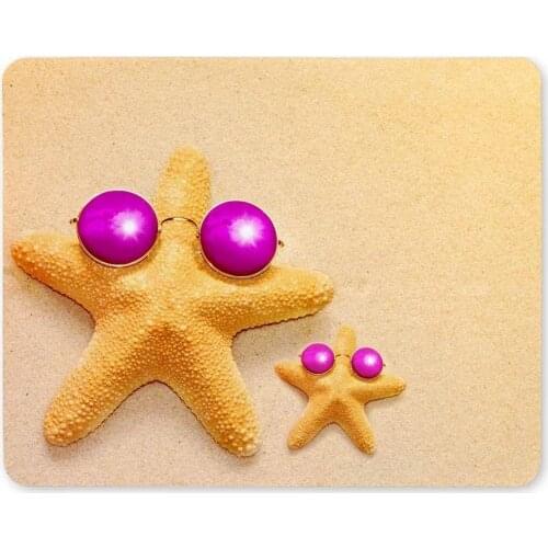 Gaming mouse pad,Mouse Pad Starfish In Pink Sunglasses Mousepads with Designs Rubber Mouse Mat