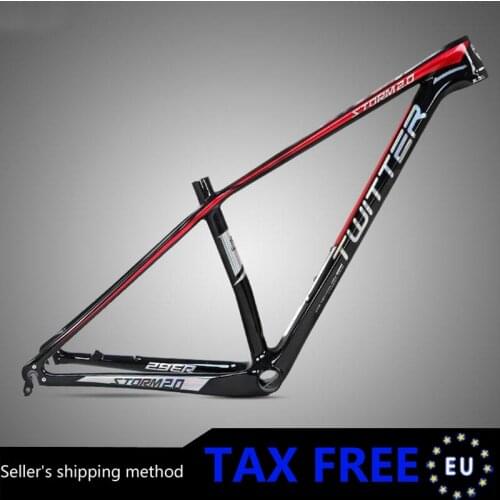 MTB Carbon Frame Twitter Storm2.0 27.5*15" 17" Cycling 29*15"17"19" XC Bike Frame 42*52 Tapered Tube BB92 EPS Quick Release Type