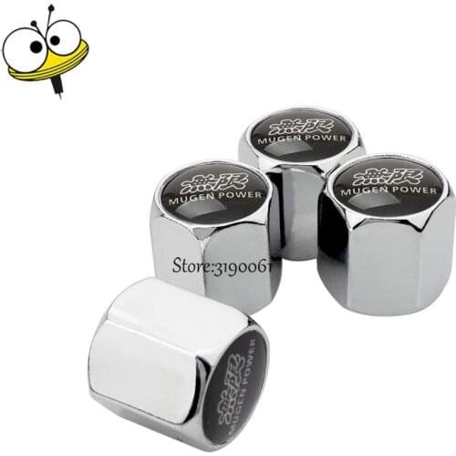 Car Styling Wheel Cap Tire Valve Caps For Mugen Logo For Honda Crv Accord Fit Civic CRZ Elysion Odyssey Crosstour HRV NSX Emblem