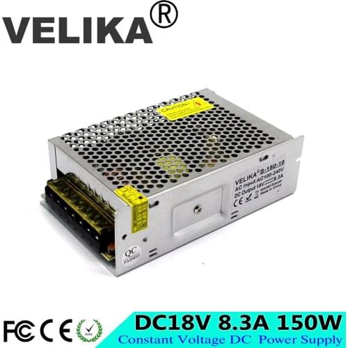 Best quality 18V 8.3A 150W Switching Power Supply Driver AC 110V 220V Input to DC18V SMPS for LED Strip CNC CCTV Motor Stepper