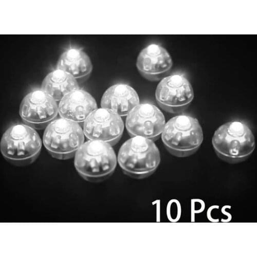 10 Pcs Mini LED Light Ball Lamp For Balloon Lantern Birthday Parties Decoration no switch