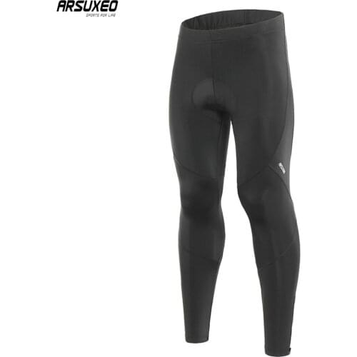 ARSUXEO Mens S Cycling Pants With 3D Padded Cycling Compression Tight MTB Bike Reflective Pants Breathable Quick Dry 18C92